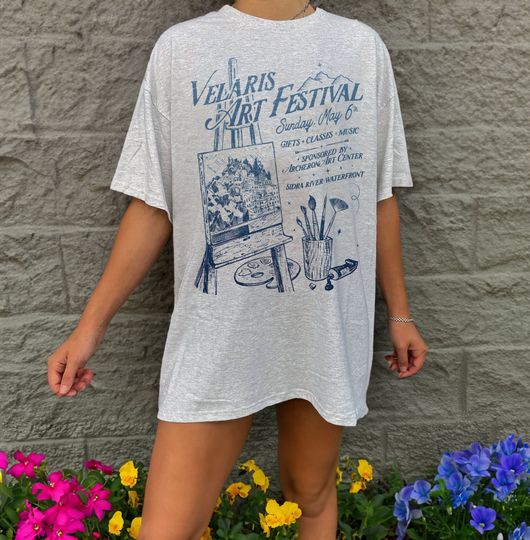 Velaris Art Festival Shirt | ACOTAR Night Court Licensed SJM Merch Feyre Archeron Nesta Rhysand Cassian Bookish TOG Crescent City Fan Shirt