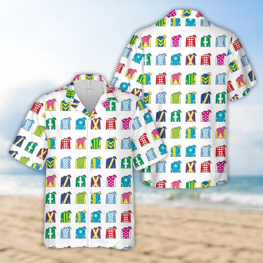 Talk Derby To Me Jockey Uniform Hawaiian Shirt, Kentucky Derby Churchill Downs Button Up Shirt For Men Women, Horse Racing Derby Party Shirt