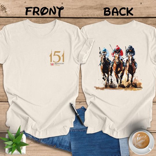 Kentucky Derby Race Shirt, 151st Run For Roses Shirt, Churchill Downs Racing Tee, Horse Racing Lover 2 Sided Tee, Kentucky Race Weekend Tee