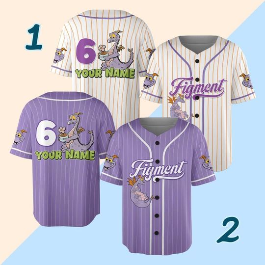 Personalized Disney Figment Little Spark Simple Stripe, Custom Kids, Youth, Adult Disney Shirt, Figment Birthday Gift for Kids