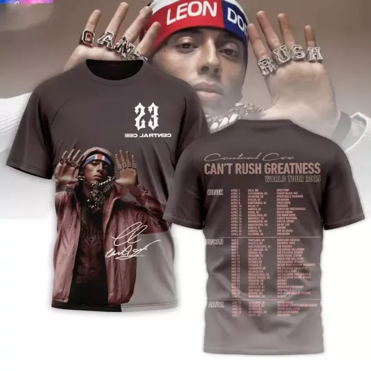 Central Cee Cant Rush Greatness World Tour 2025 3D T-Shirt
