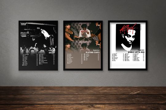 Playboi Carti Poster | Die Lit Album Poster | Playboi Carti Album Poster | Whole Lotta Red Album Poster | Playboi Carti Bundle