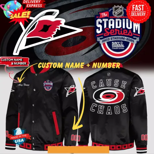 Carolina Hurricane 2025 Stadium Series Custom Baseball Jacket