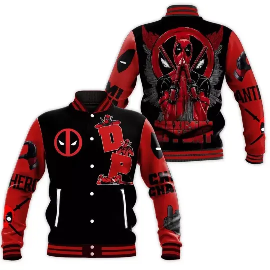 Deadpool Baseball Jacket, Deadpool Jacket