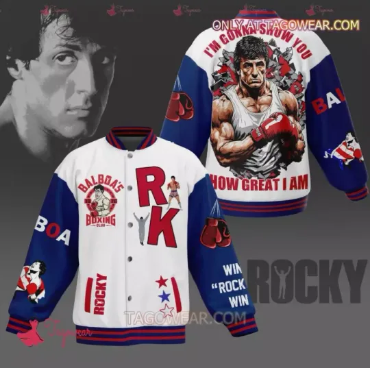 Rocky Balboa I Am Gonna Show You How Great I Am Baseball Jacket