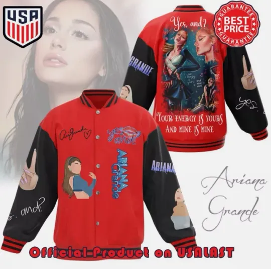 Ariana You Energy Is Yours And Mine Is Mine Baseball Jacket