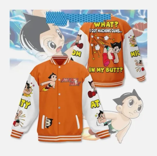 Astro Boy Machine Gun Baseball Jacket