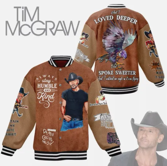 Tim McGraw New Baseball Jacket For Fan