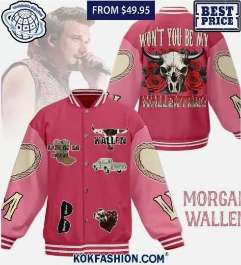 Wallen Western Wont You Be My Wallentine Baseball Jacket