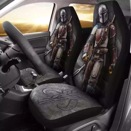 Vintage The Mandalorian Star Wars Fan Gift Car Seat Covers