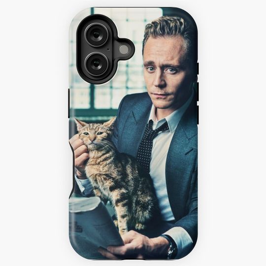 Tom Hiddleston with cat / Photoshoot iPhone Case