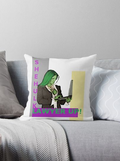 She Hulk Lawyer Up! Pillow