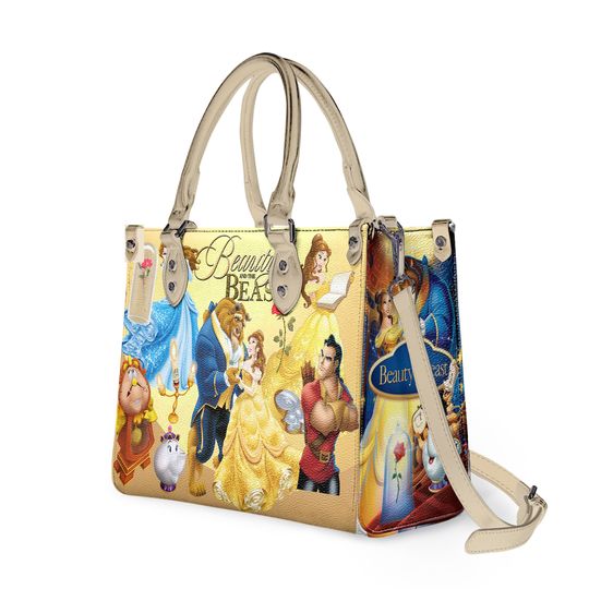 Beauty And The Beast Leather Handbag, Disney Gift Handbag