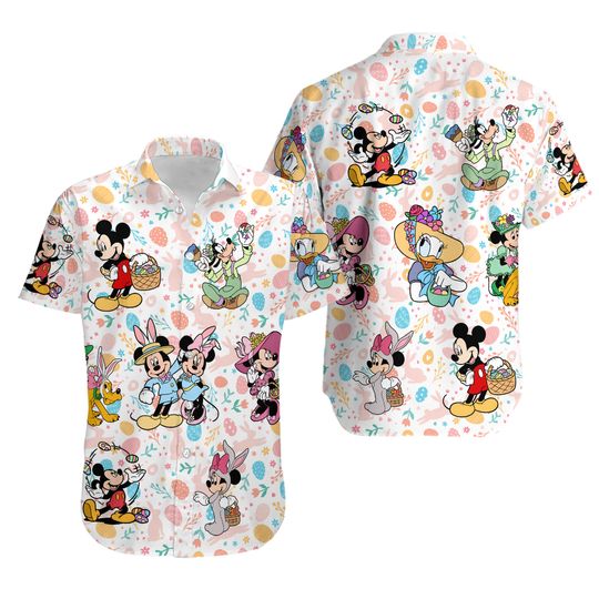 Discover Disney Easter Hawaiian Shirt, Mickey Easter Button Up Hawaiian Shirt