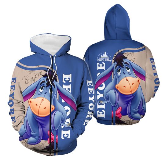 Eeyore Hoodie, Eeyore Zip Hoodie, Eeyore Shirt, Winnie The Pooh Hoodie, Disney Cartoon Movie Hoodie, Disney Lovers Gift
