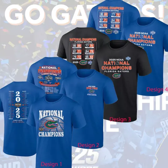 Florida Gators 2025 Basketball National Champions 2 Sides