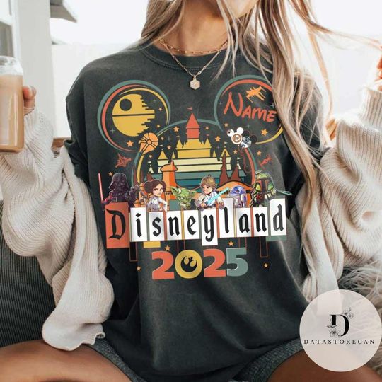 Vintage Star wars Disneyland shirt, Custom Name Family vacation matching shirts, The Mandalorian This is The way Tee, Galaxy's Edge shirt