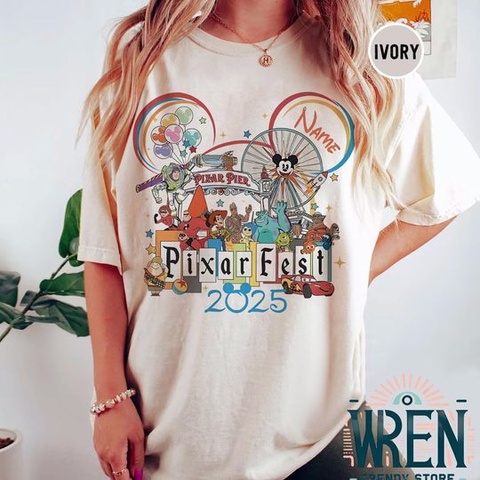 Personalized Disney Pixar Fest 2025 Shirt, WDW Disneyland Pixar Pals Playtime Party Celebrating Friendship & Beyond, Toy Story Pixar Shirt