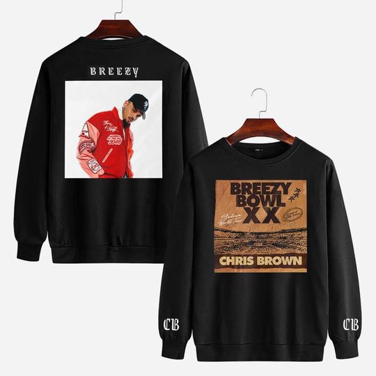 Breezy Bowl XX Tour Sweatshirt, Rap Concert Tee, Chris Brown 2025 Tour Merch, Chris Brown Fan Shirt