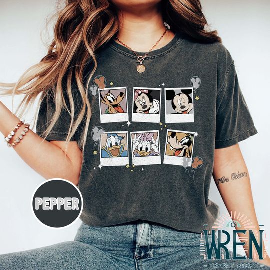Discover Retro Disney Mickey Polaroid Shirt, Mickey and Friends Shirt, Disneyland Shirt, Disneyworld Shirt, Disney Family 2024 Shirts