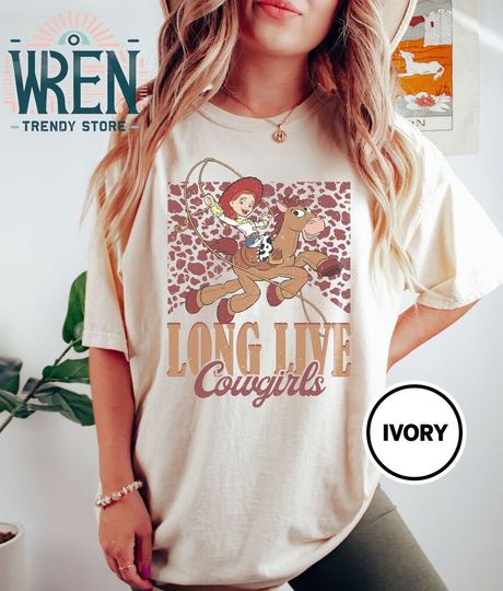 Retro Disney Toy Story Jessie Shirt Long Live Cowgirls Shirt, Toy Story Jessie and Bullseye Shirt, Disneyworld Shirt, Disney Trip 2024 Shirt