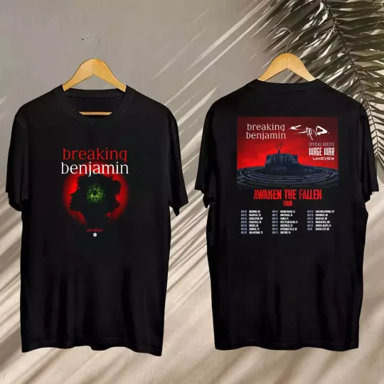 Breaking Benjamin 2025 Tour Shirt, Breaking Benjamin Awaken The Fallen Tour Shirt