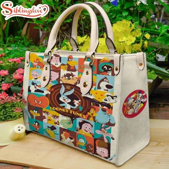 Looney Tunes Leather Handbag, Looney Tunes Cartoon Lovers Gift