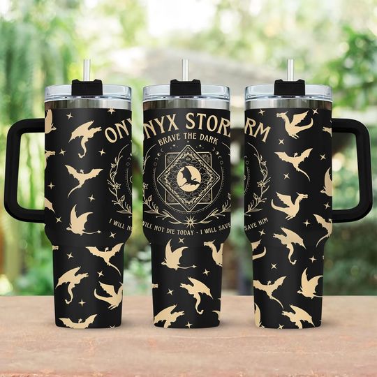 Onyx Storm Tumbler 40oz, Fourth Wing Tumbler, Basgiath War College Tumbler, Violet Sorrengail Tumbler, Xaden Riorson Tumbler