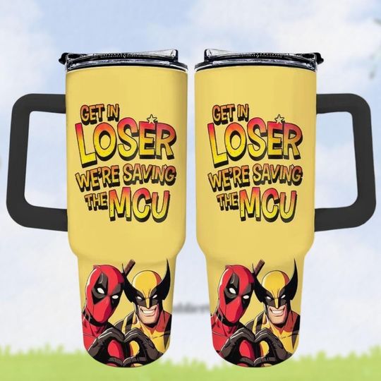 Deadpool Wolverine Valentine Tumbler 40oz, Deadpool Movie Tumbler Cup, Superhero Insulated Tumbler, Valentine Tumbler Gift