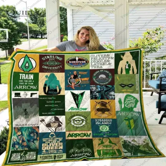 Arrow Quilt, Arrow Movies Quilt Blanket Soft and Cozy Luxury