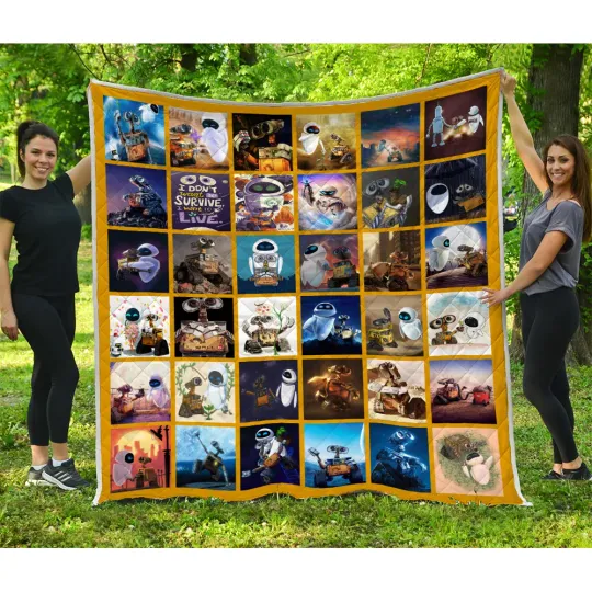 Wall E Quilt, Wall E Movies Quilt Blanket Soft and Cozy Luxury Gifts