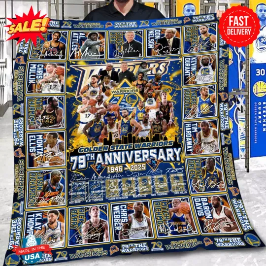 The Warriors 79th Anniversary 1946-2025 Quilt Blanket