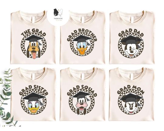 Personalized Disney Graduation 2025 shirts, Disney Grad Family shirt, Disney Grad Squad Tee, Magic Kingdom Graduate Trip Shirt,Class of 2025