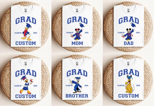 Disney Graduation Family Shirts, Mickey and Friends Shirt,  Disney Graduation 2025, Disney Graduation 2025, Disney Grad Squad Shirt