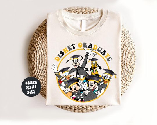 Disney Grad 2025 Shirt Disney Graduation Family Trip Tees Magic Kingdom Graduate Class of 2025 Shirt Mickey And Friends Grad 2025 Shirt