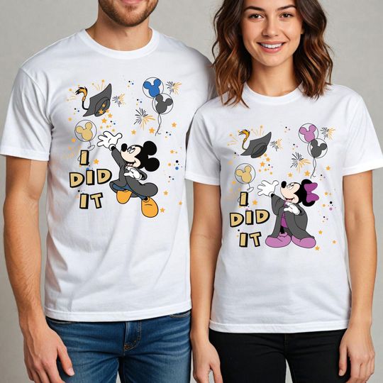 I Did It Shirt, Disney Graduation T-Shirt, Graduation Party Tee, Disney Grad Trip Shirt