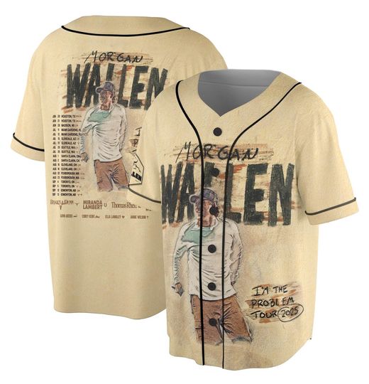 Morgan I'm The Problem Tour 2025 Jersey, Wallen Concert 2025, Mor-gan Wallen Fan Jersey, Mor-gan Wallen Merch, Country Music