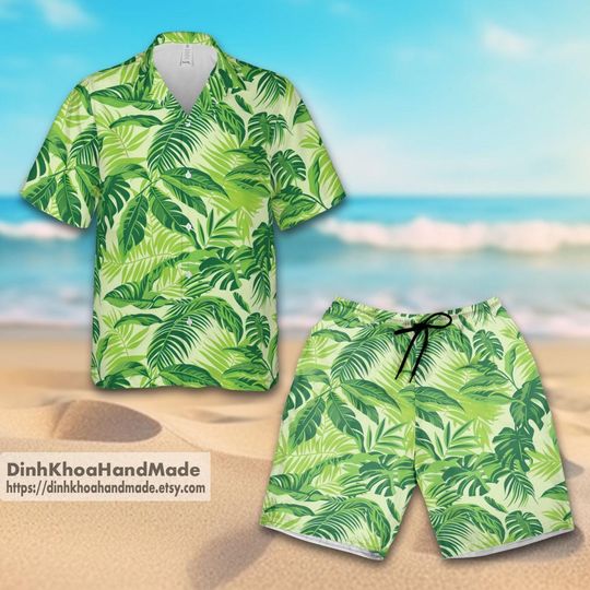 Tropical Flowers Aloha Hawaii Shirt  Hilarious Summer Beach Short Sleeve Button-Up, Tropical Hawaii Shirt