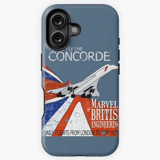 Come Fly The Concorde | Marvel of British Engineering Vintage Poster Design iPhone Case