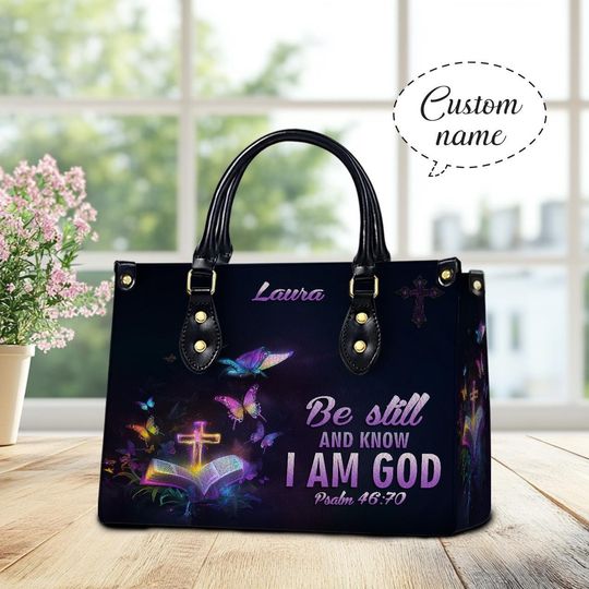 Faith Leather Handbag, Christian PU Leather Handbag , Gifts for Women