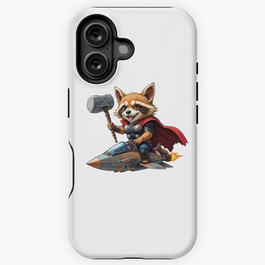 Corgi Avenger Corgi Thor Rocket: Heroic Intergalactic Duo iPhone Case