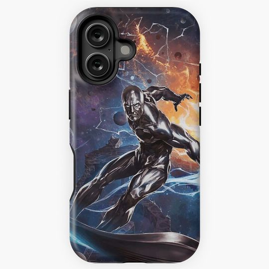 Silver Surfer Knight of Galaxy iPhone Case