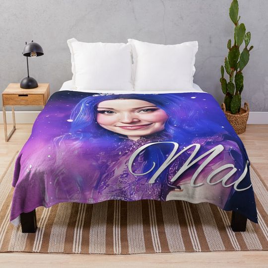 Mal Purple Queen - Descendants 3 Wedding Throw Blanket