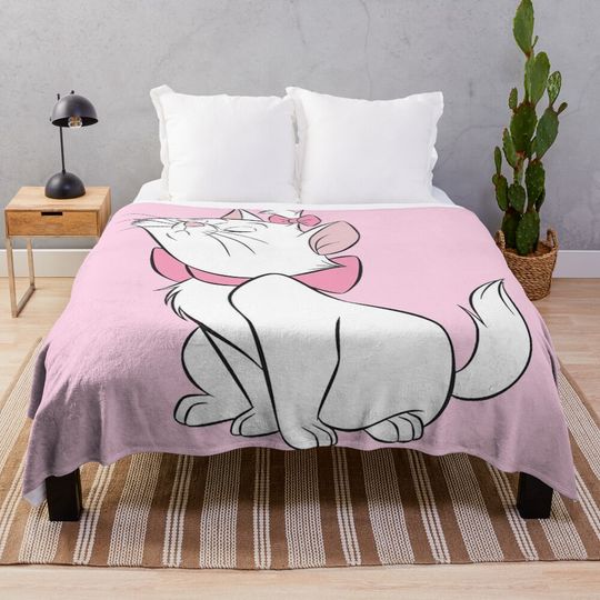 Marie Cute from Aristocats Throw Blanket