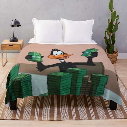 scrooge mcduck boomerang money Throw Blanket