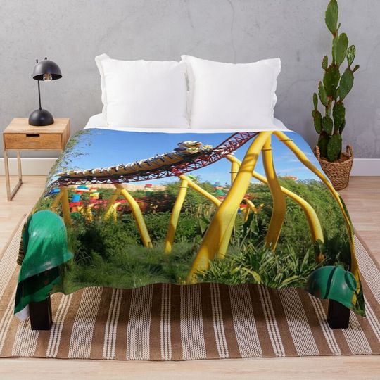 Slinky Dog Dash Rollercoaster at Hollywood Studios Throw Blanket