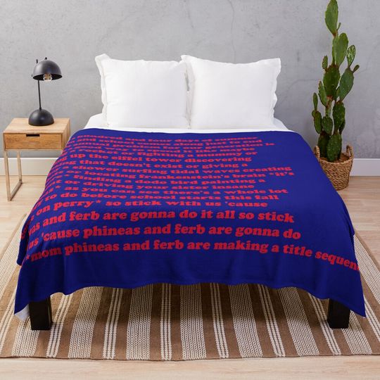 Phineas and Ferb Lyrics Throw Blanket