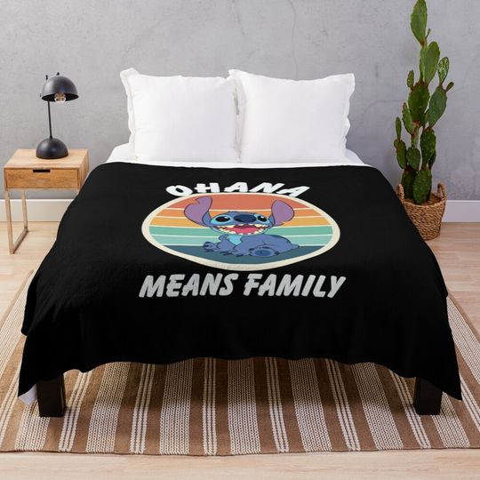 Ohana Means Family Throw Blanket