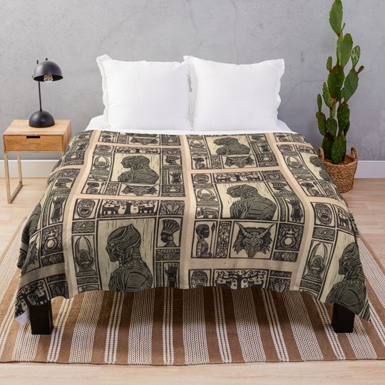 Black Panther Artistic Movie Design Throw Blanket