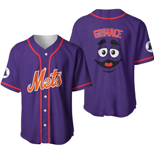 Discover Grimace & Mets baseball jersey
